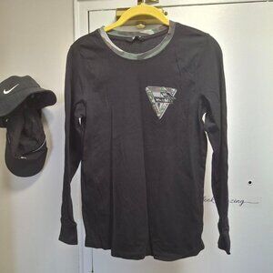 Jay Jays Long Sleeve Printed T-Shirt Tee Top Sz XS Black